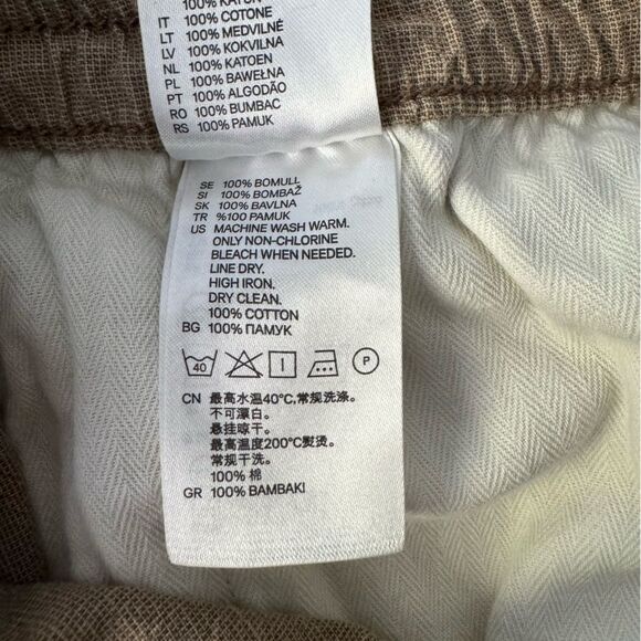 Men’s H&M drawstring khaki chino shorts, size 32 - Picture 5 of 8